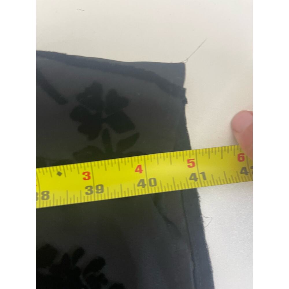 Vintage USA Made Laura Ashley Velvet Flowers Long Black Skirt Size 10 - Picture 8 of 10